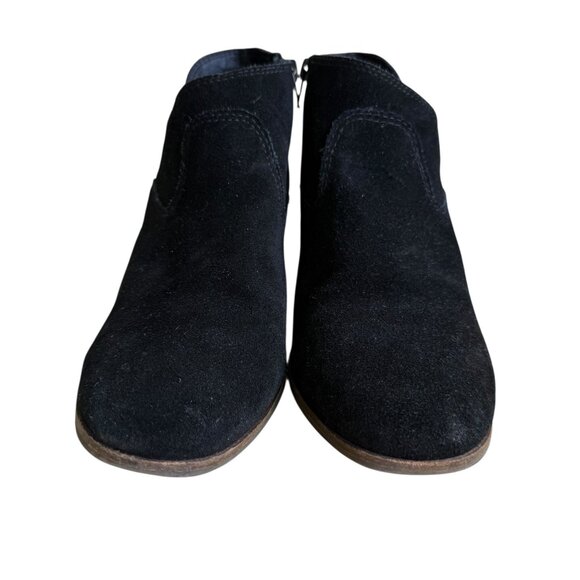 Lucky Brand Zollie Almond Toe Pull On Leather Booties Black Size 10M, Leather - Picture 3 of 9